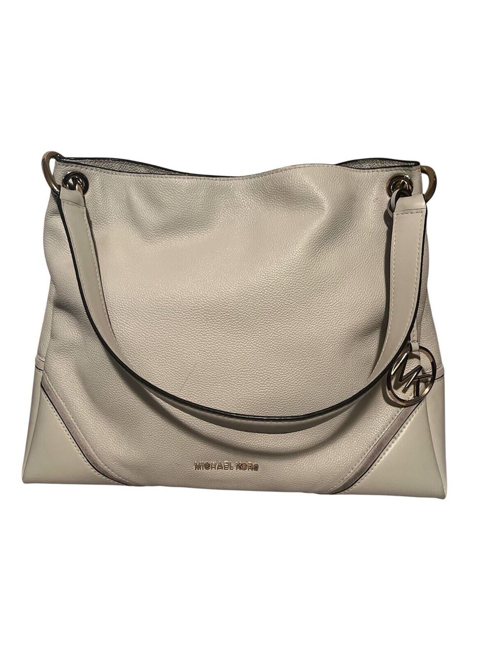 MK13. beige Michael Kors Nicole Medium Shoulder Bag